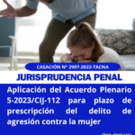 aplicacion prescripcion de delito conta la mujer