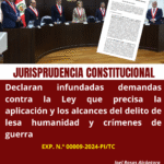TC. Declaran infundadas demandas contra la Ley que precisa la aplicación y los alcances del delito de lesa humanidad y crímenes de guerra